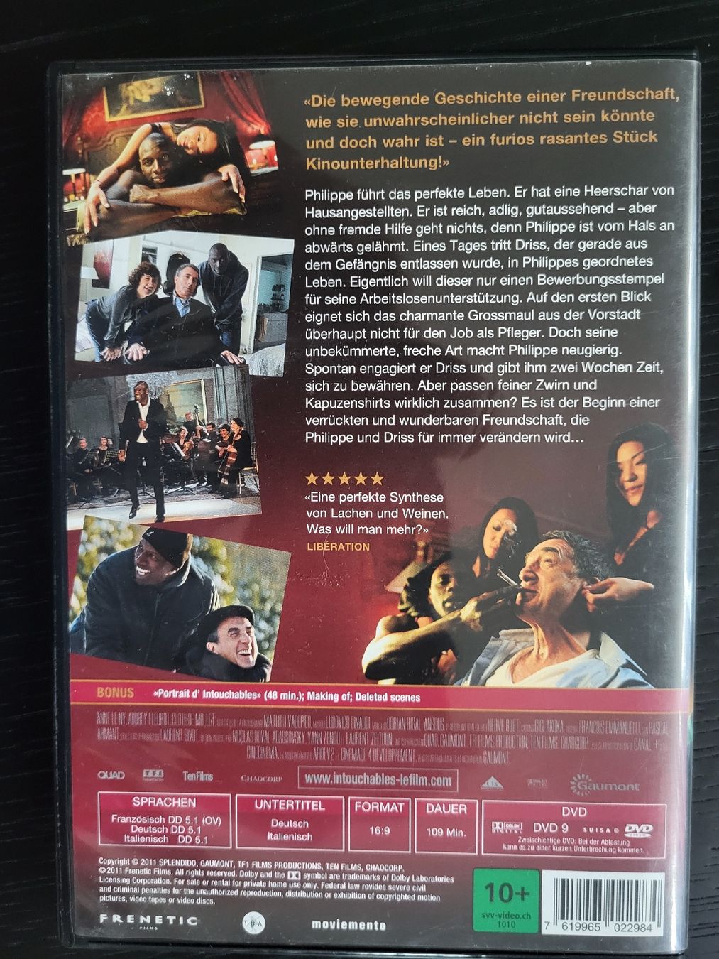 Tous les DVDs: Intouchables Ziemlich beste Freunde 2er Set SPECIAL EDIT – Neuf (Voir description) à Lausen par EisAmStiel 1