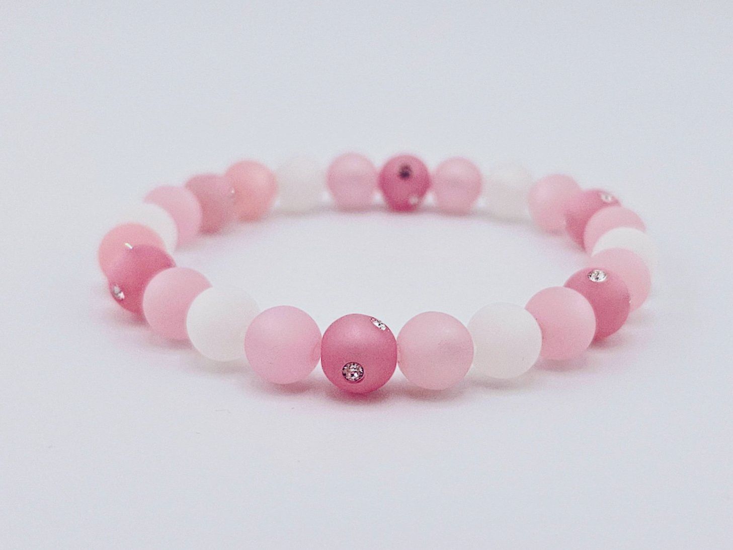 Armbänder & -reifen: Damenarmband Polaris-Perlen Rosa mit Swarovski Elements – Neu und originalverpackt aus Thalwil von Seasons-Schmuck