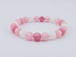 Damenarmband Polaris-Perlen Rosa mit Swarovski Elements