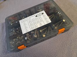 Schrauben Set in Organizer  Edelstahl Schrauben Muttern Set
