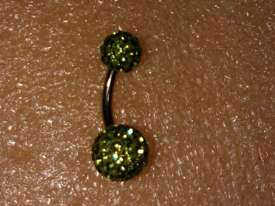 Piercingschmuck: BAUCHNABEL PIERCING,,MIT ECHT KRISTALL,,HELLGRÜN – Neu (gemäss Beschreibung) aus Basel von bijoutrie_4 2