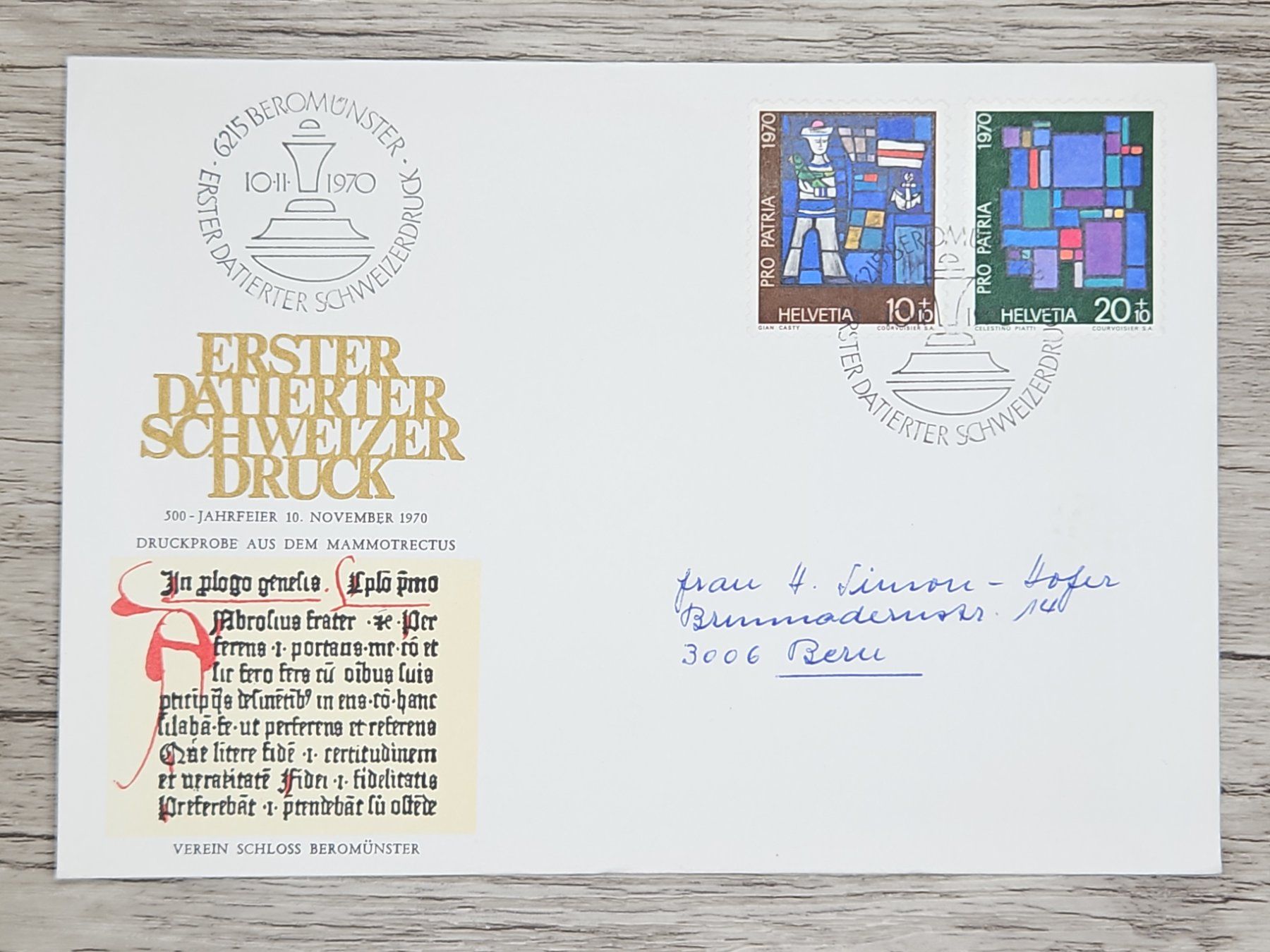 Tutti i francobolli: CL17 Enveloppe + Timbre Suisse 1970 – Usato da Cousset venduto da Patrick_Collections