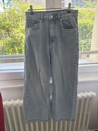 Jeans ample bleu clair d'été, taille haute, comme neuf!