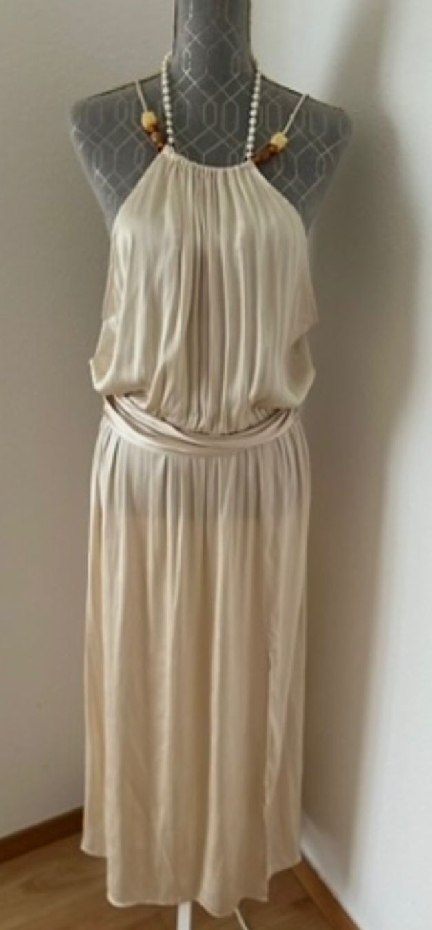 Zara Vestiti: Zara Maxikleid Beige Perlen Sommer Gr.M – Nuovo (secondo la descrizione) da Zumikon venduto da nat_96zs 2