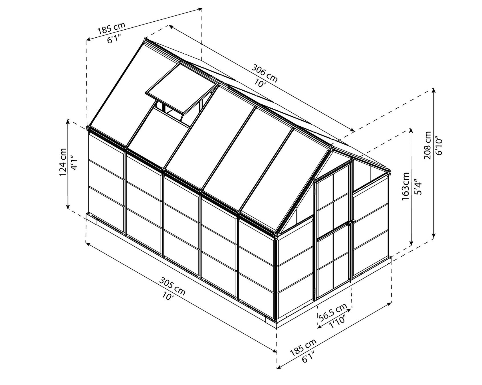 Gartenhäuser & Gewächshäuser: Gewächshaus Hybrid 2 x 3 silber – Neu und originalverpackt aus Erlinsbach von Home-World 6