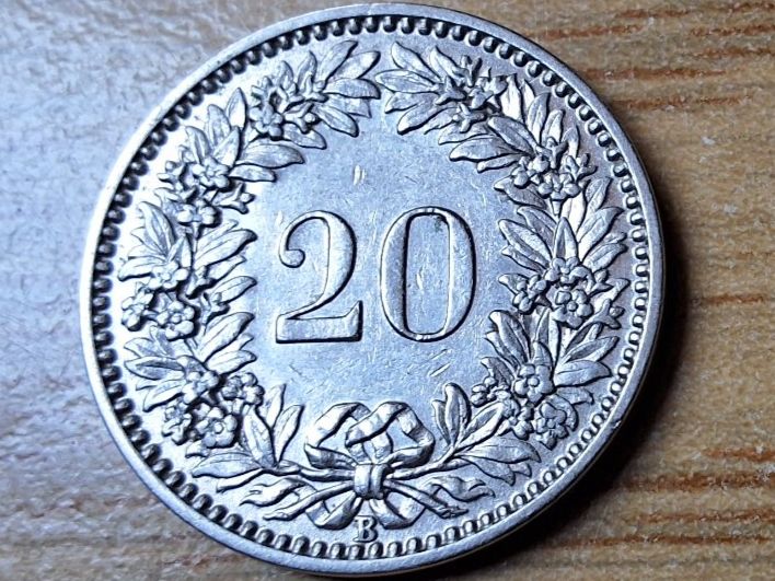 Tutti le monete: 20 Rappen 1912 - sehr schön! – Usato da Münchenstein venduto da purbach1 3