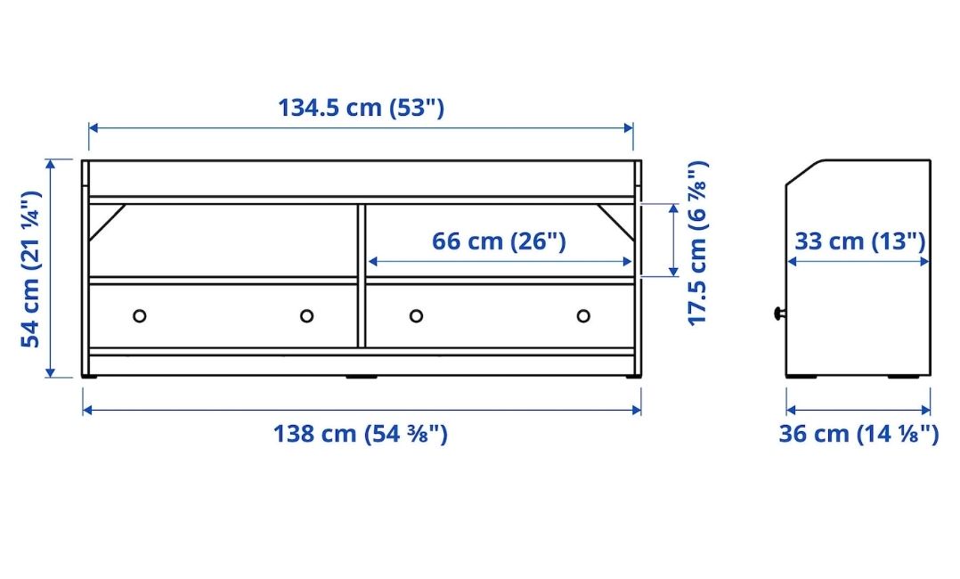 Ikea Mobili TV: TV Bench Grey - IKEA HAUGA – Nuovo (secondo la descrizione) da Basel venduto da yat_r699 2