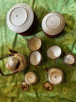 Asiatisches Teeservice, Vintage, Handbemalt