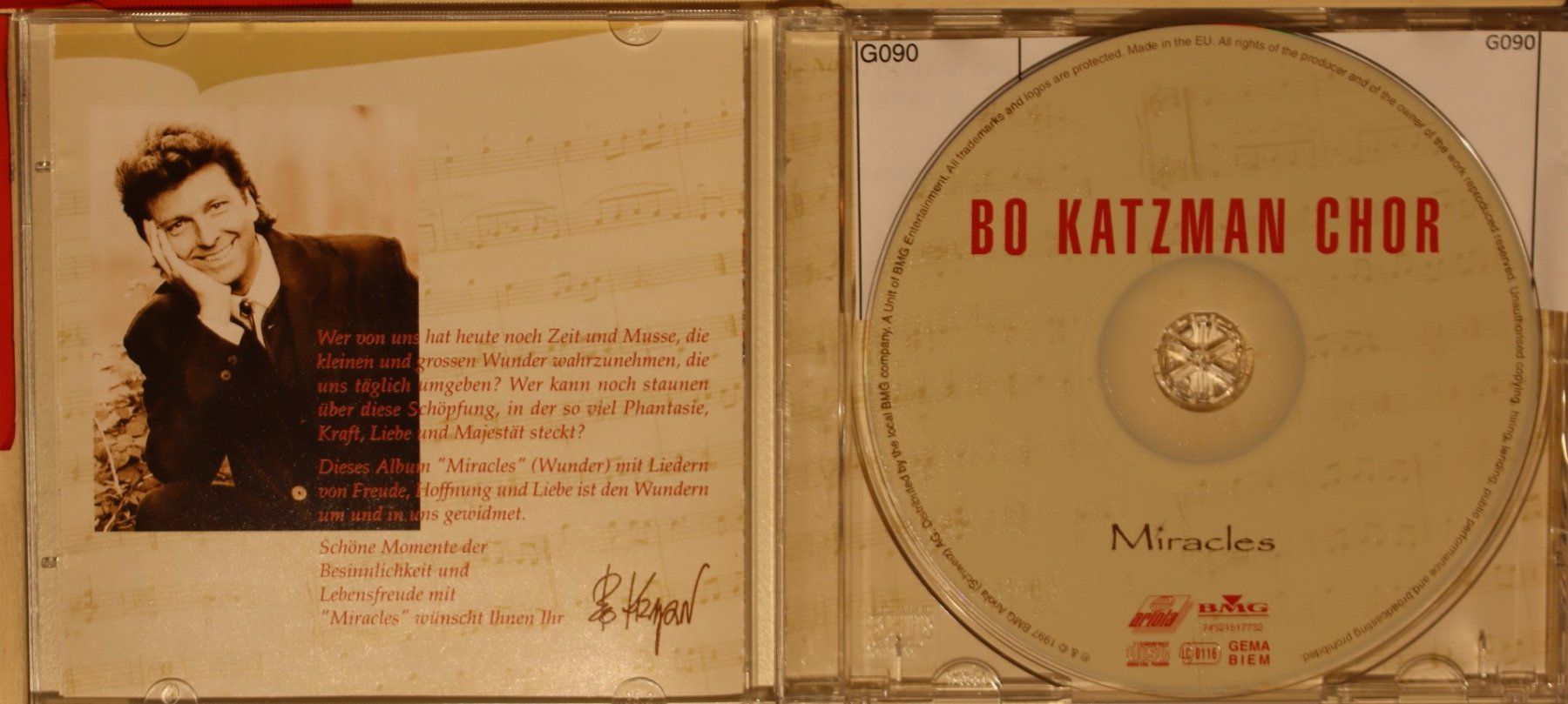 CD: Bo Katzman Chor – Miracles – Usato da Luzern venduto da CONTENTI 1