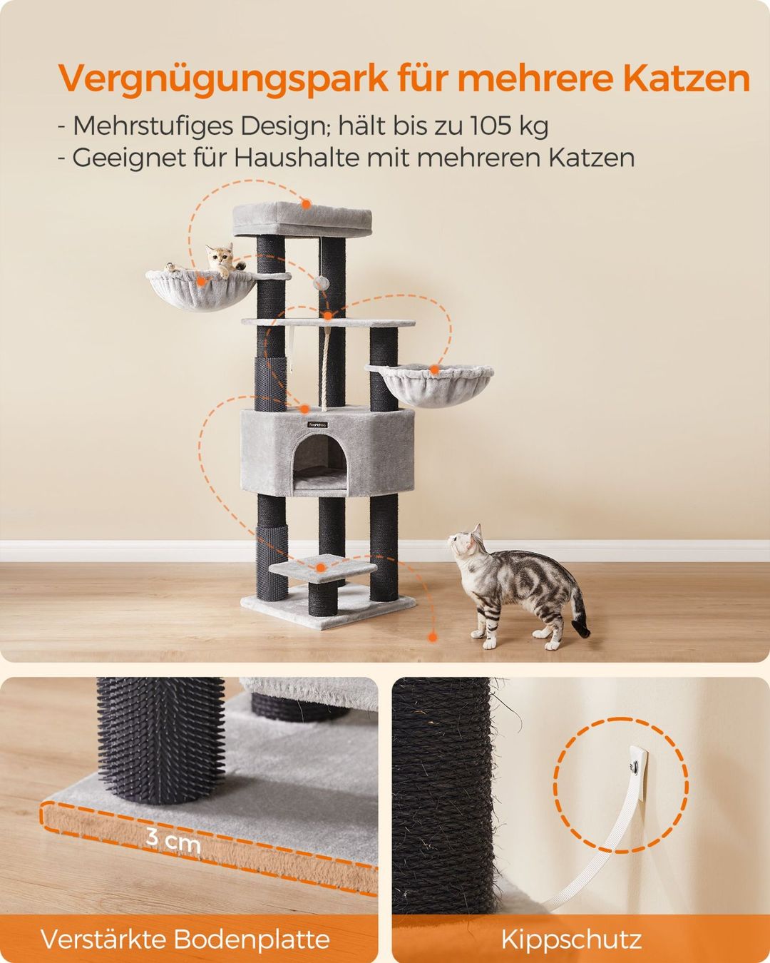 Tiragraffi: Kratzbaum Groß Katzenbaum Plattform Höhle HERMES – Nuovo (secondo la descrizione) da Lachen SZ venduto da MAMORU-MOEBEL 6