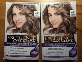 2x L'Oréal Excellence Cool Creme 7.11 Ultra Kühles Blond