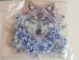 DIAMOND PAINTING FENSTERBILD WOLF