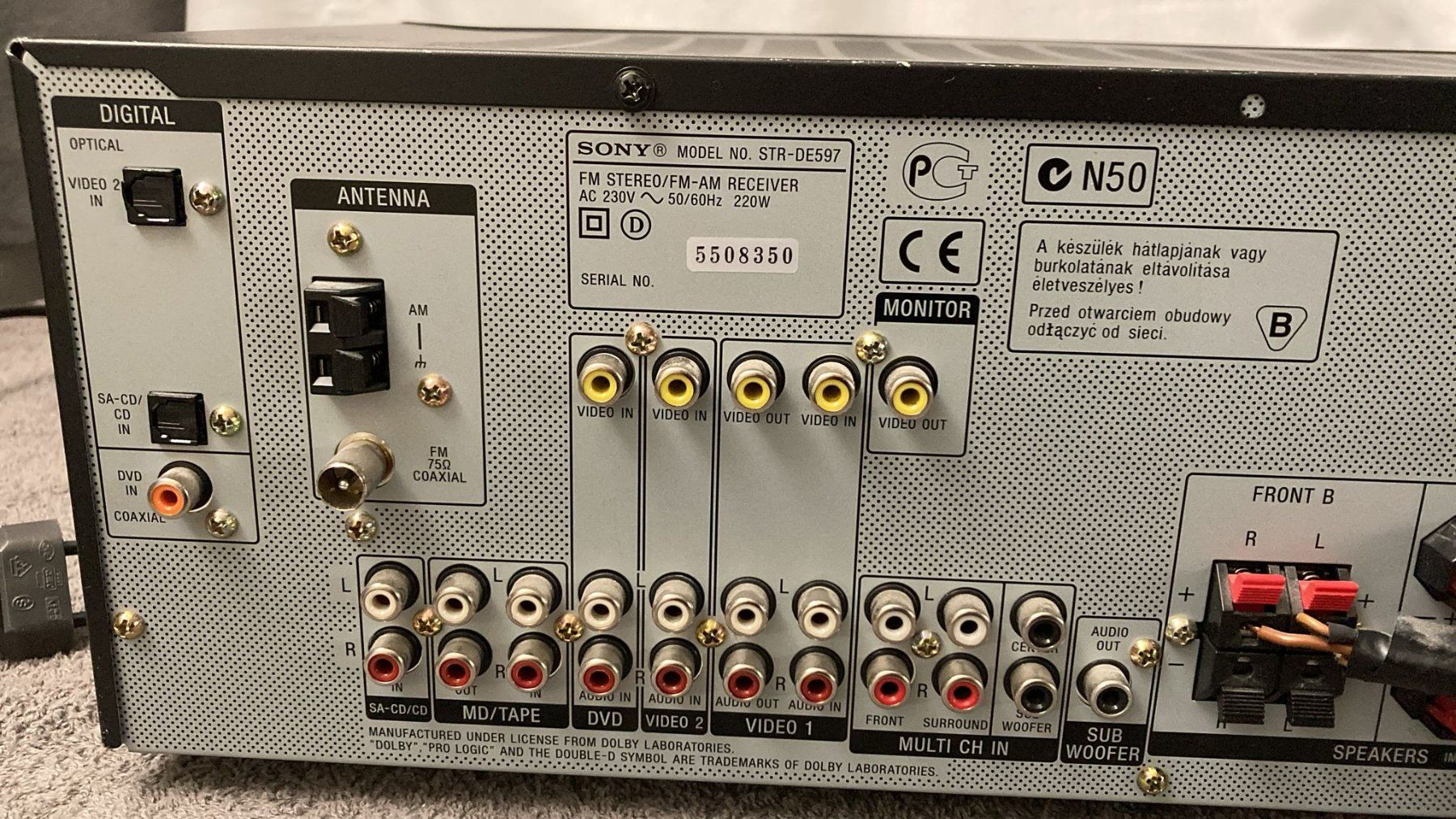 Sony Home Cinema: Sony  Digital Audio /Video Control Center – Usato da Dietikon venduto da Rima57 6