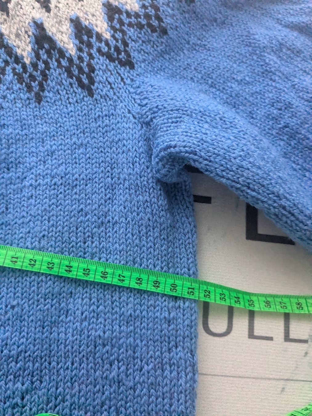 Pullover & Sweatshirts: Damen Strickpullover blau mit Muster S – Gebraucht aus Rorschach von olg_5qq2 3