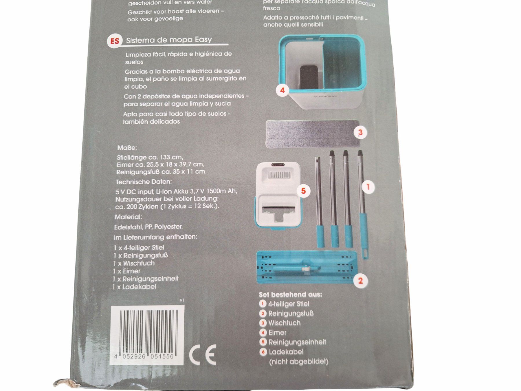 Altro in Apparecchi per la pulizia: CLEANMAXX Easy-Mopp-System Bodenwischer 9-tlg. Set – Nuovo (secondo la descrizione) da Breitenbach venduto da Restwert_Breitenbach 5