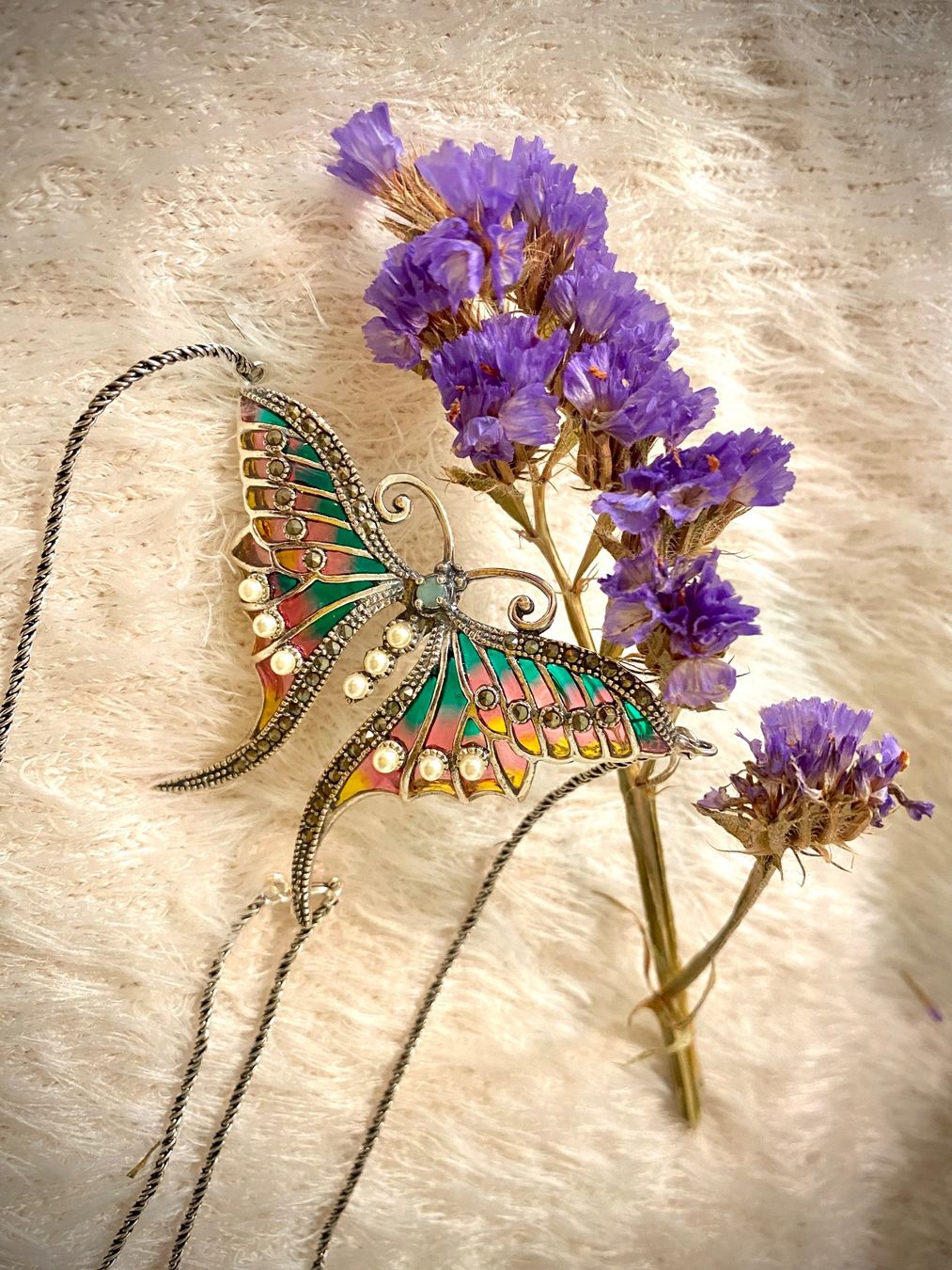 Ketten: Halskette Libelle 925 Sterling Silver mit Smaragd – Neu (gemäss Beschreibung) aus Zürich von LIBELLA13 1