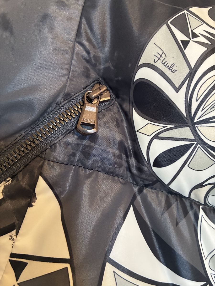Gilet & Giacche: EMILIO PUCCI White & Gray Quilted Techno Down Puff – Usato da Basel venduto da saidser 2