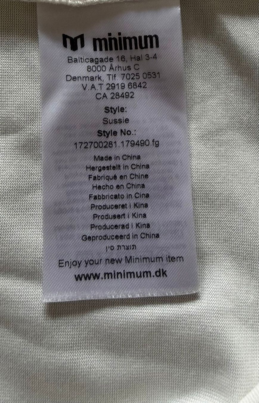T-shirt: Minimum Top Shirt weiss Grösse M Neu – Nuovo e nell'imballaggio originale da Nussbaumen AG venduto da HelenaDavid1910 2