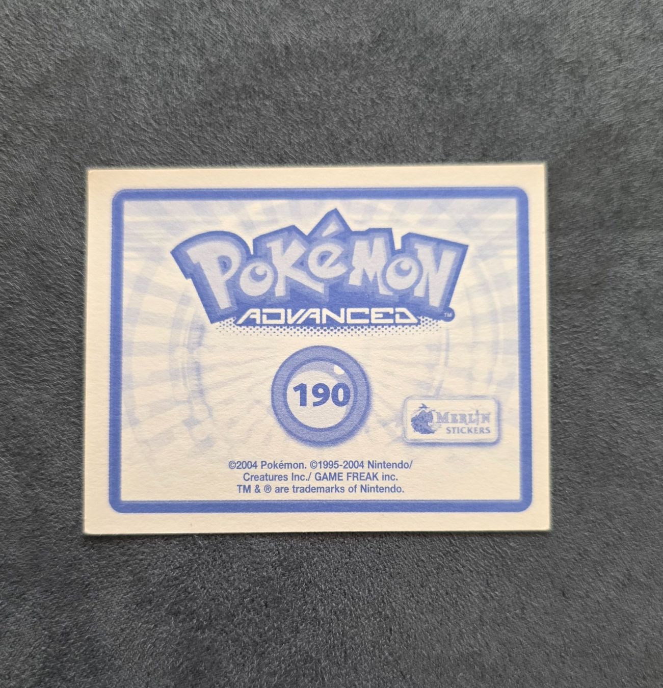 Pokémon Carte collezionabili: Pokémon Advanced Merlin Sticker Topps selten – Nuovo (secondo la descrizione) da Roggwil BE venduto da S_Cards 1