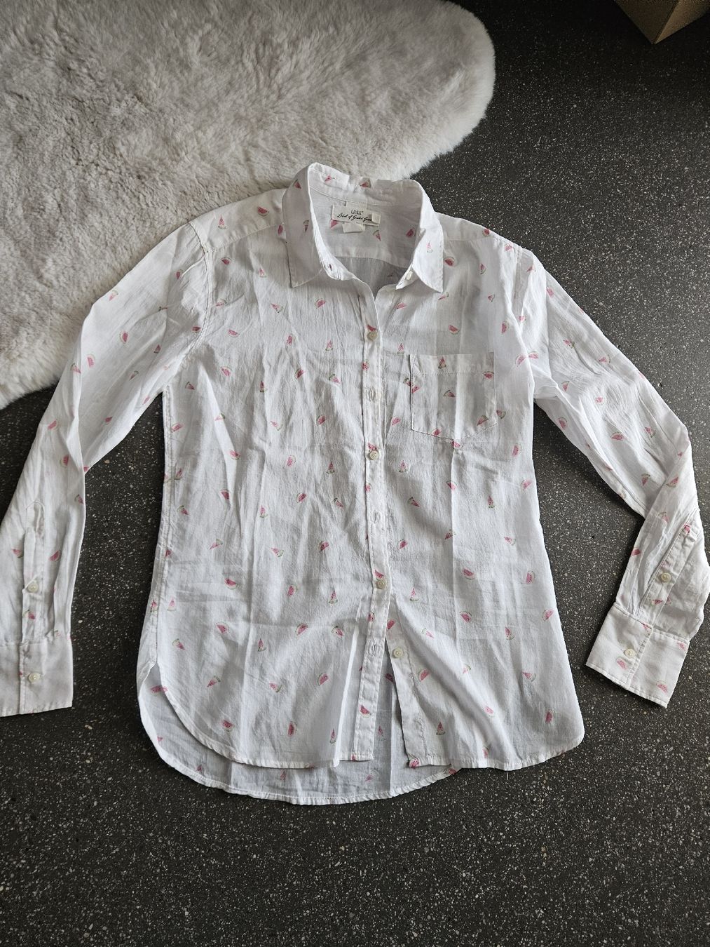 H&M Camicette: Damen Bluse L.O.G.G. mit Wassermelonenmuster Grösse 34 – Nuovo (secondo la descrizione) da Anwil venduto da tamoos 3