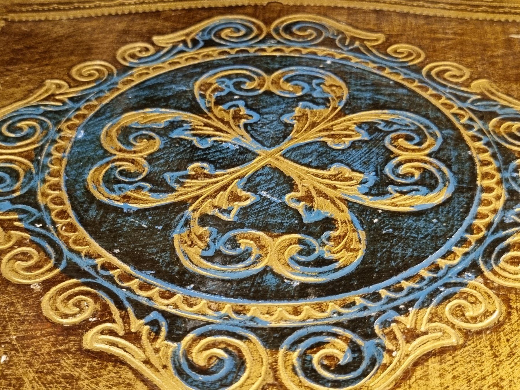 Piatti di portata: Grosses Florentiner Tablett blau-gold 50 cm – Usato da Scharnachtal venduto da devin03 1