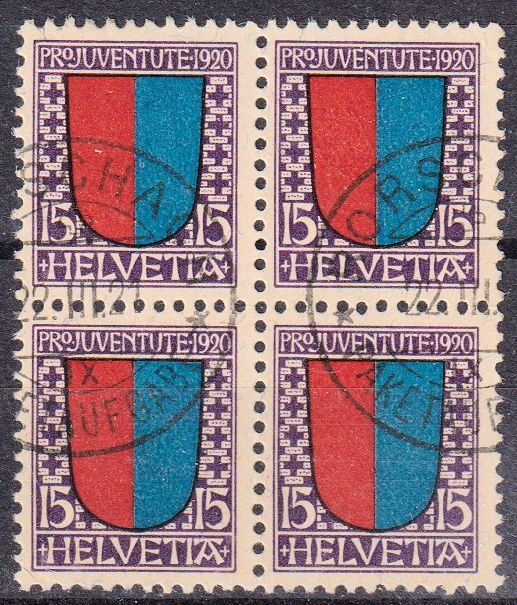 Tous les timbres: 17, Viererblock gestempelt, Rorschach – D'occasion à Basel par Bingis