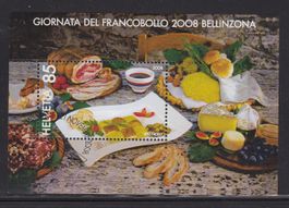 2008 Block Tag der Briefmarke Bellinzona  ERSTTAG
