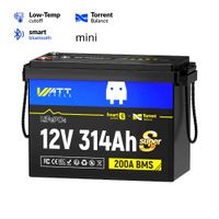 WattCycle LiFePO4 Batterie 12V 314Ah BMS