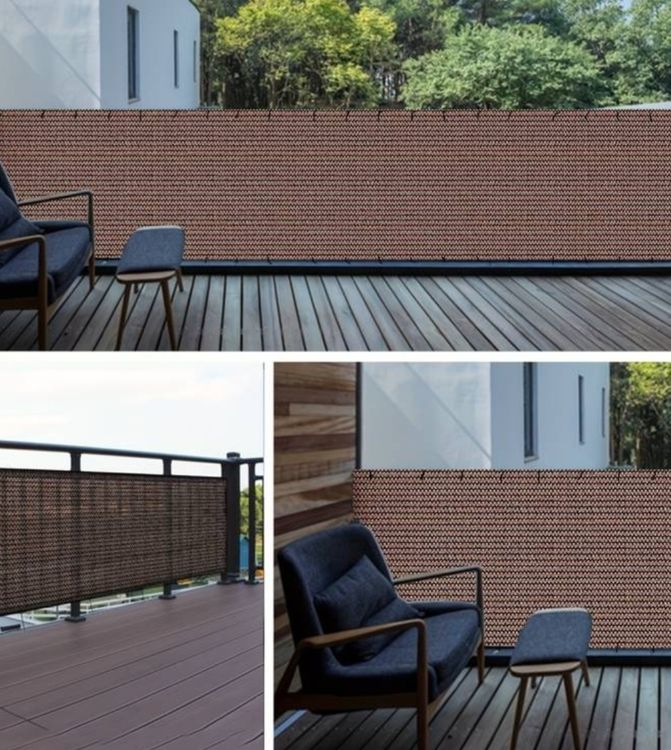 Sichtschutz Netz Balkon, braun/schwarz Kaufen auf Ricardo