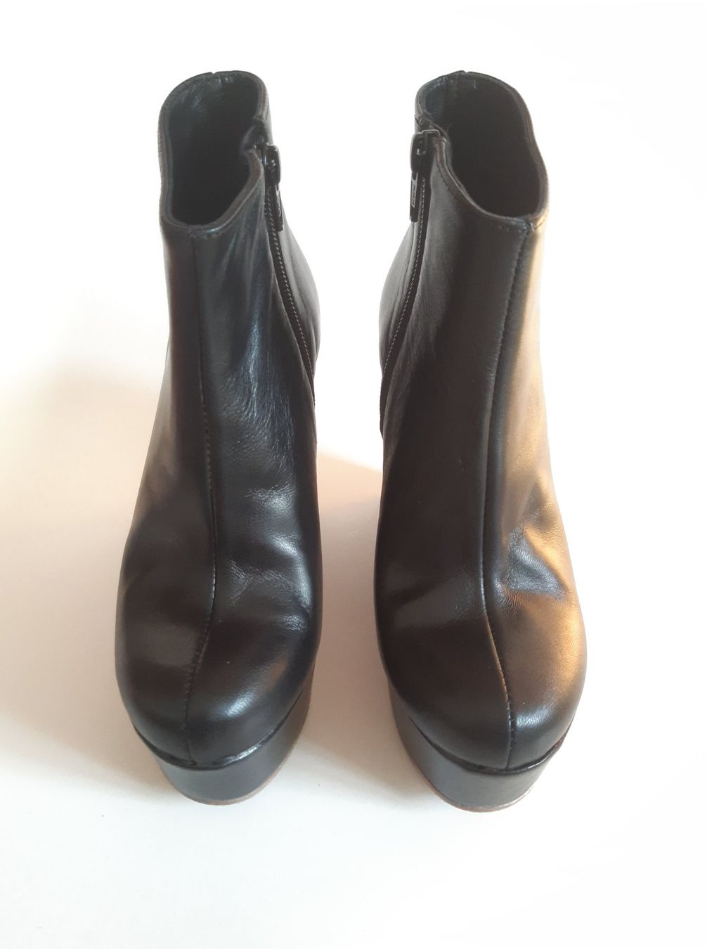 Scarpe da donna: Black real leather Clizia platform boots size 35 – Usato da Verscio venduto da giamma1985 1