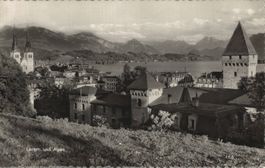 Originale Vintage Ansichtskarte von Luzern, ungelaufen.