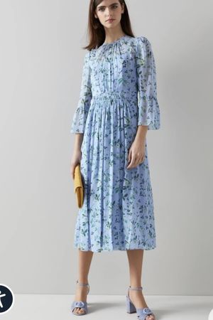 L.K. BENNETT Coddington Floral Print Silk Dress