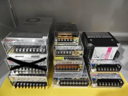9 neue Schaltnetzteile 5V, 12V, 15V, 24V.
