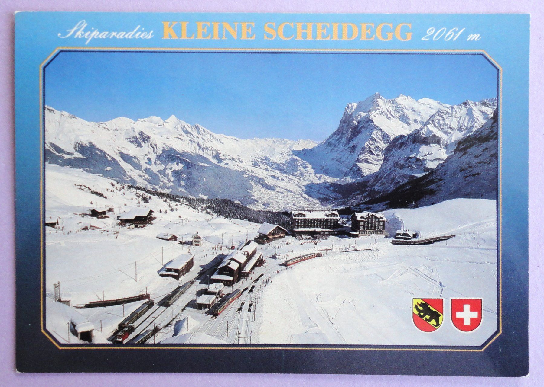 Cartoline postali: Kl. Scheidegg, B.O., Flugaufnahme – Usato da Fétigny venduto da Billy2miny
