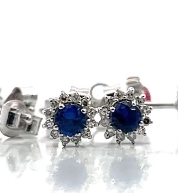 Orecchini pendenti & Orecchini a lobo: Diamanten Ohrringe mit Saphir und Gold – Nuovo e nell'imballaggio originale da Hemmental venduto da GoldundGlanz 1
