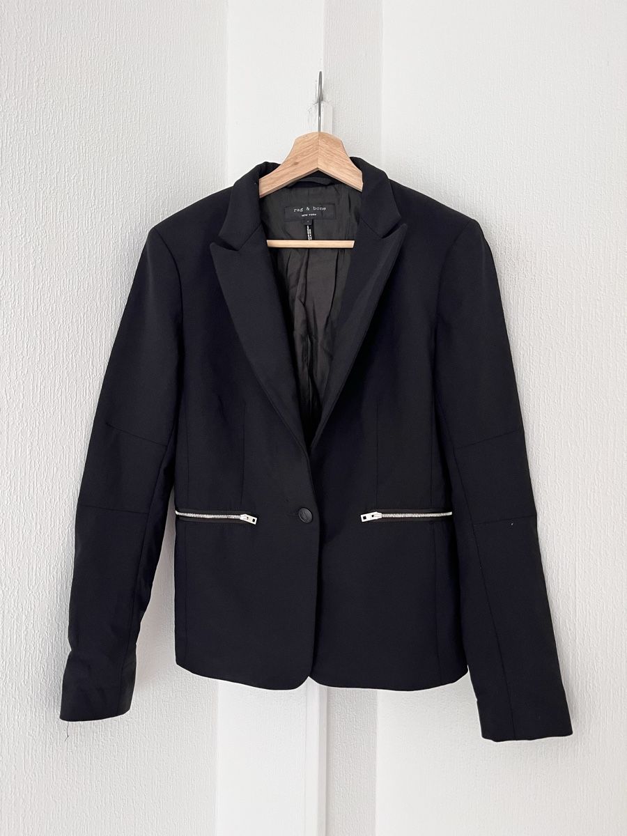 Giacche: Rag & Bone Blazer Black Size 4 with Zippers good condition – Usato da Lausanne venduto da Danash