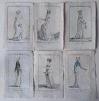 COSTUMES NAPOLÉONIENS  Six gravures début XVIIème - Mode -