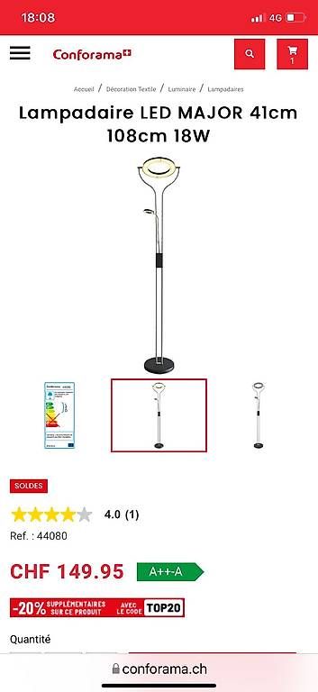 Lampade: Lampadaire LED Major – Usato da Sonceboz-Sombeval venduto da ROXY06 4