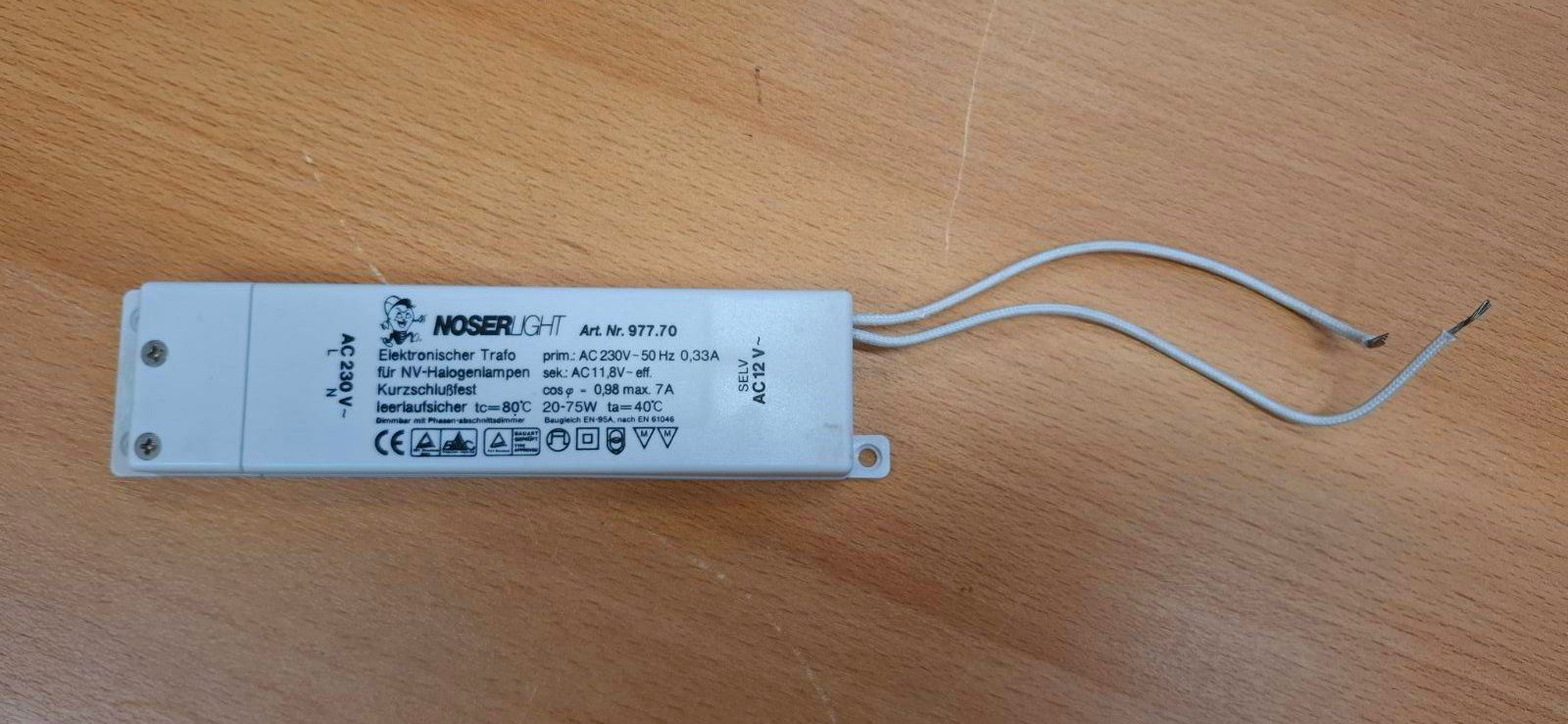 Konverter: 1 Trafo 230V/12V, 20-75W, dimmbar – Gebraucht aus Mettmenstetten von Tschaebis