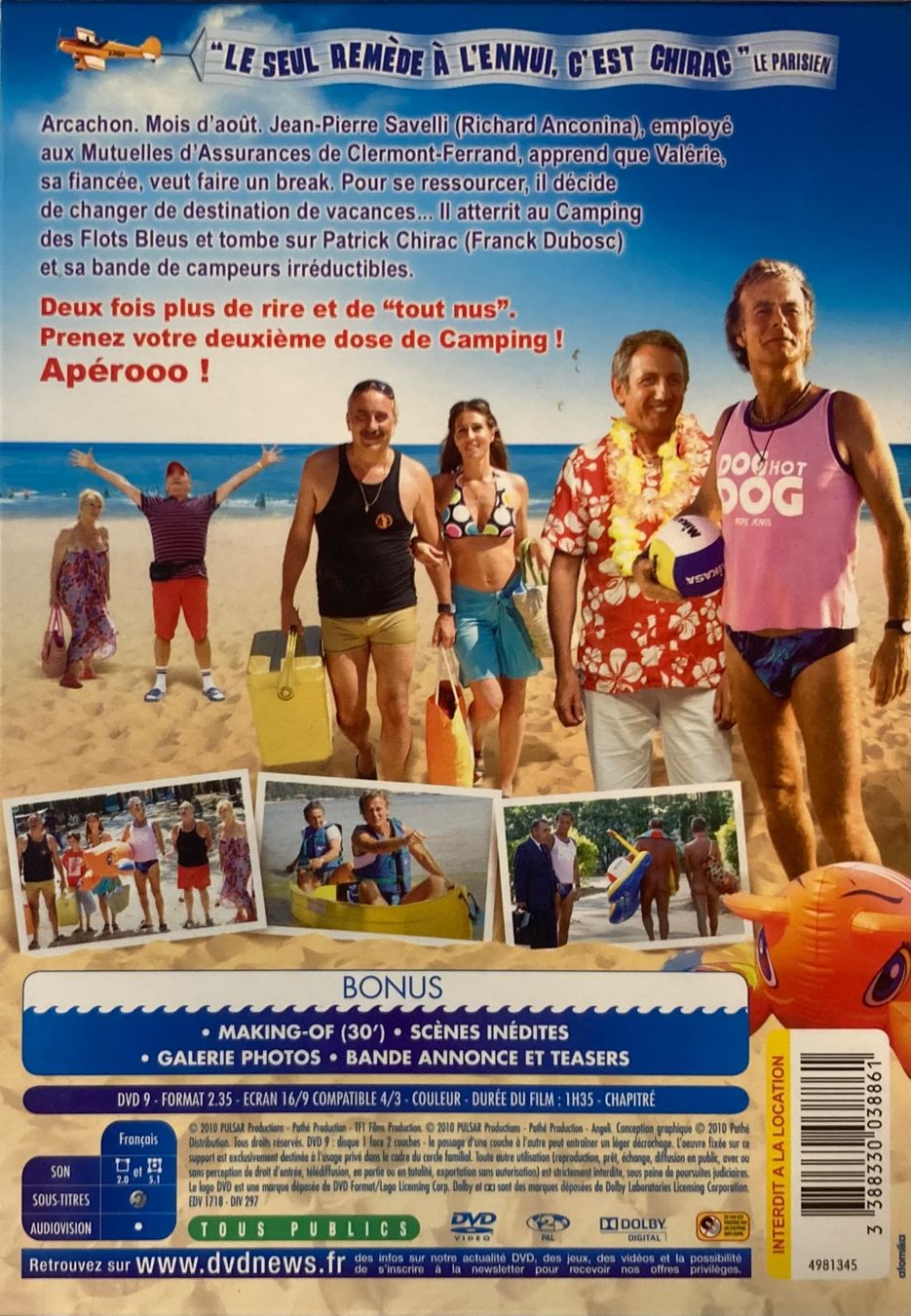 Tutti i DVDs: FRANCK DUBOSC - CAMPING 2 – Usato da Poliez-Pittet venduto da Newtown-Records 1