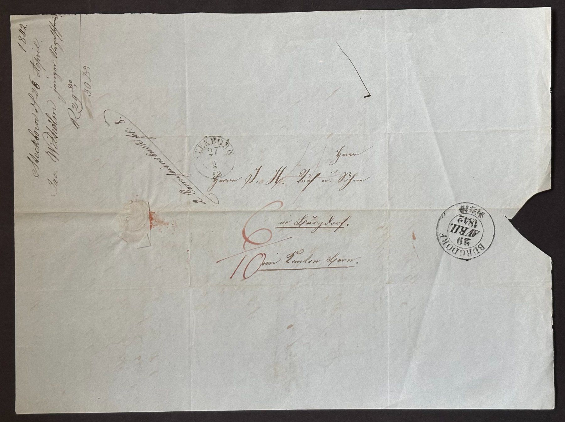 Documenti: HISTORISCHES HANDSCHRIFTLICHES DOKUMENT VON 1842 – Usato da Ostermundigen venduto da wini63