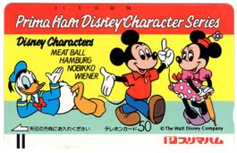 Disney - seltene, frühe Balken Telefonkarte aus Japan