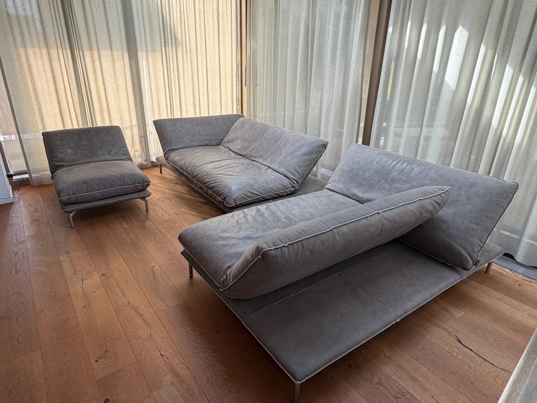 Bullfrog Sofas: Bullfrog Designer-Ecksofa mit Klapphocker CAESAR 1045 – Gebraucht aus Bern von Stahlblau_26 5