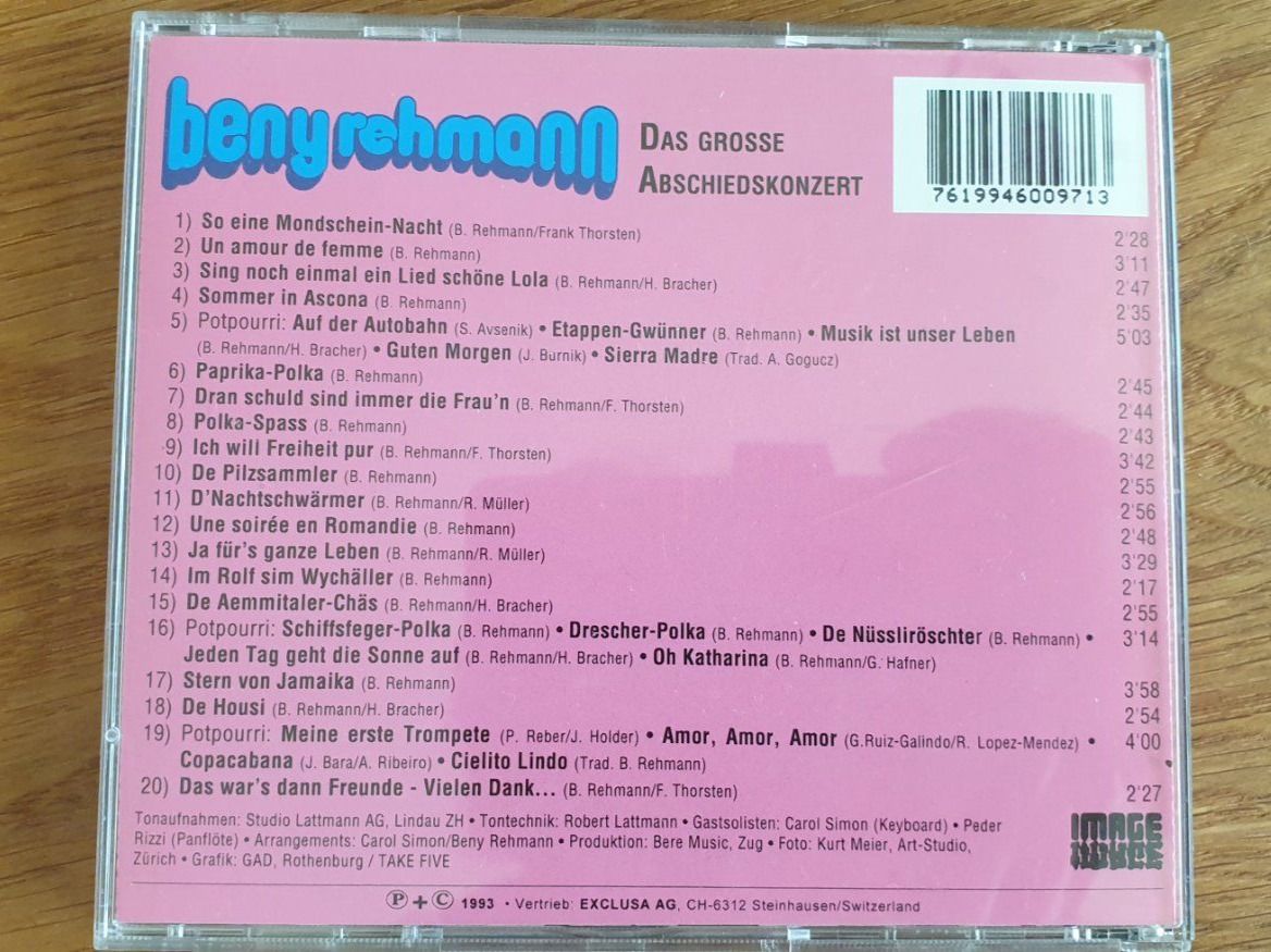CDs: Beny Rehmann CD – Gebraucht aus Wildhaus von enzian66 2