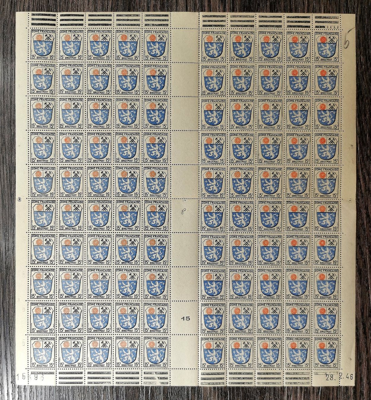 Alle Briefmarken: TR68 Bloc Timbre France 1946 – Gebraucht aus Cousset von Patrick_Collections