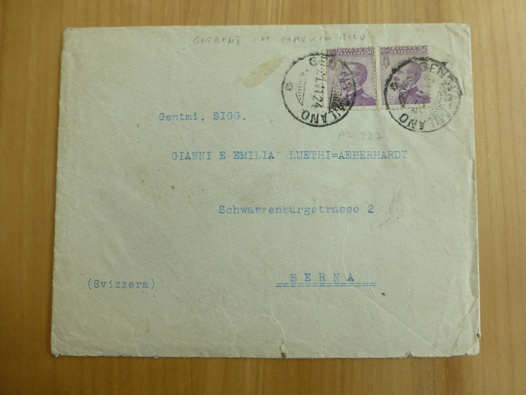 Tutti i francobolli: Italienbrief nach Bern, 1924 – Usato da Bettlach venduto da 1saurer