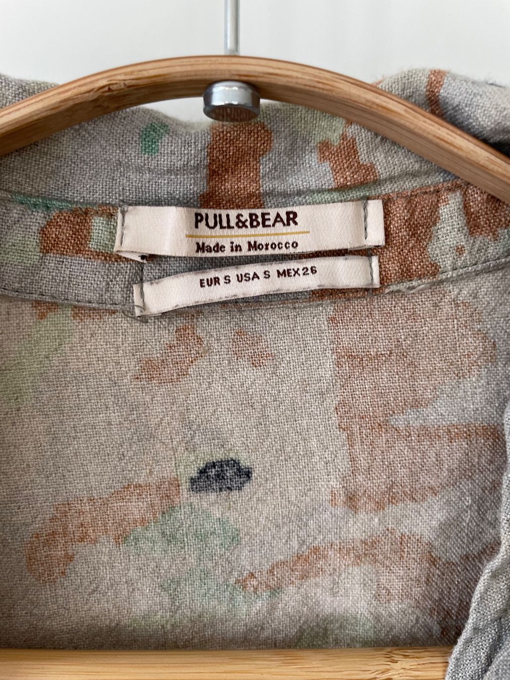Pull&Bear Giacche: PULL&BEAR Leinen-Mix Overshirt Gr. S, Camo Look, Sommerjacke – Usato da Neukirch an der Thur venduto da bee88 2