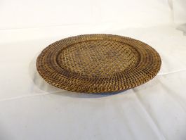 Deko Teller aus Rattan