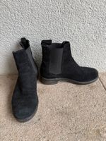 Schwarze Wildleder Chelsea Boots Gr. 36