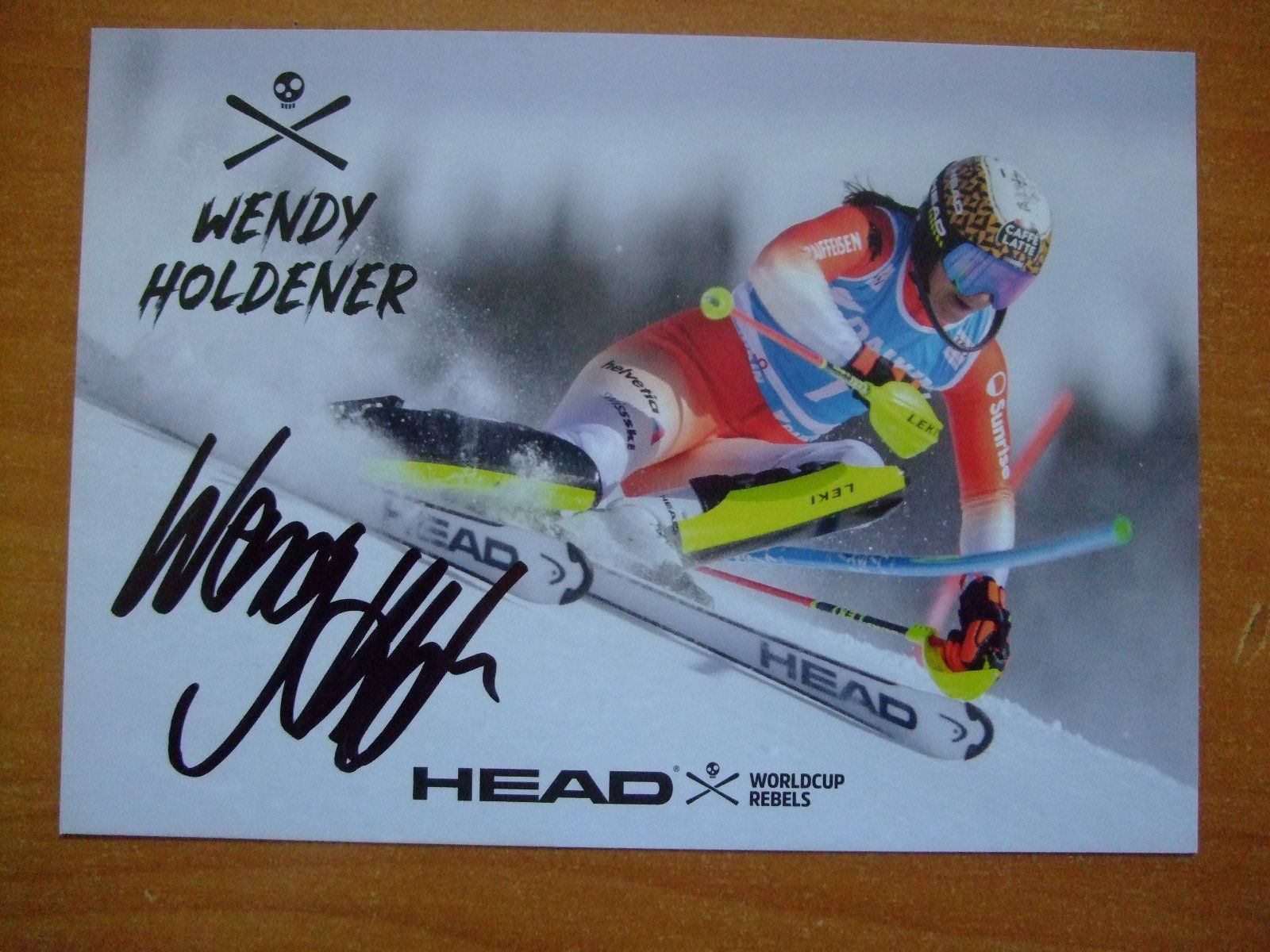 Autografi: WENDY HOLDENER (CH) AUTOGRAMMKARTE TOP – Usato da Schachen b. Reute venduto da Dzestar